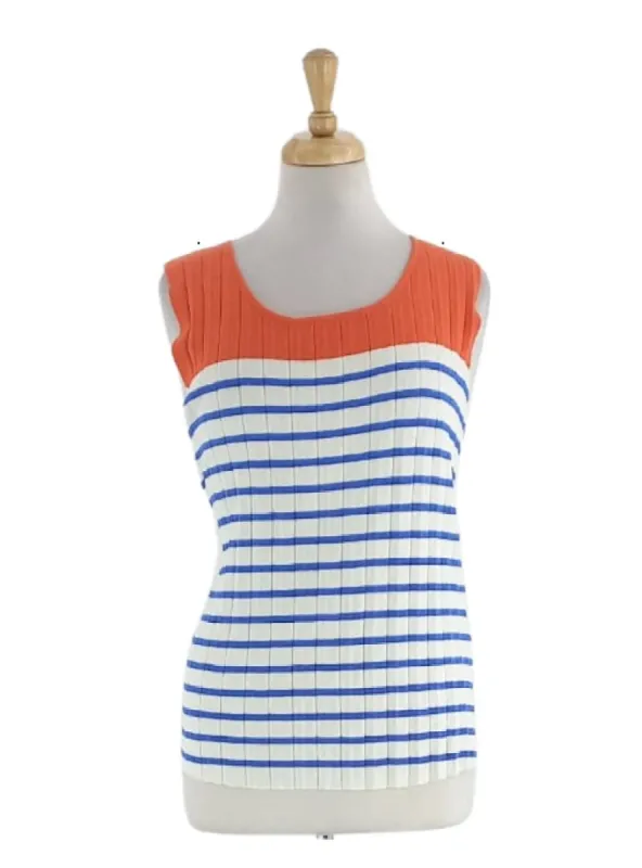 STRIPPED KNIT TOP sold by FBO