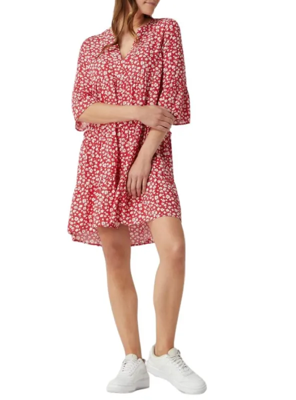 FLORAL TIERED FLARE SLEEVE DRESS sold by FBO