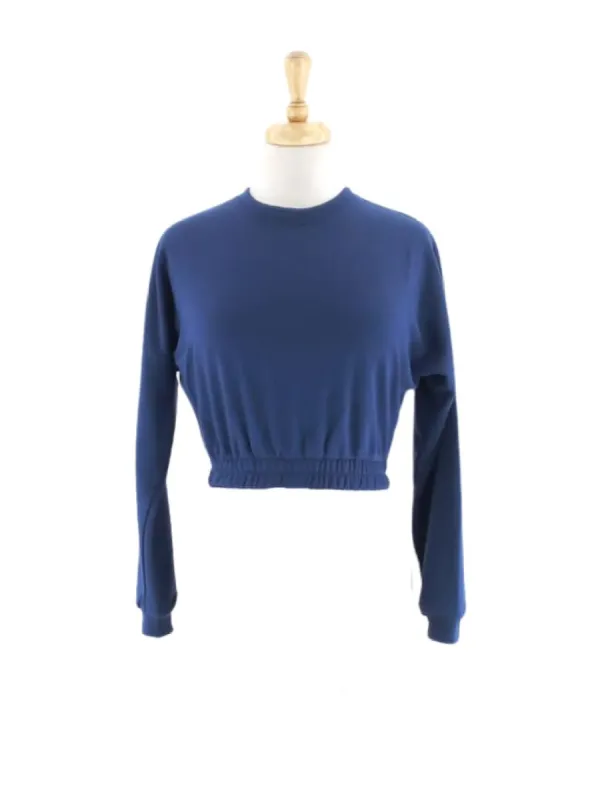 BASIC CROPPED FLEECE TOP sold by FBO