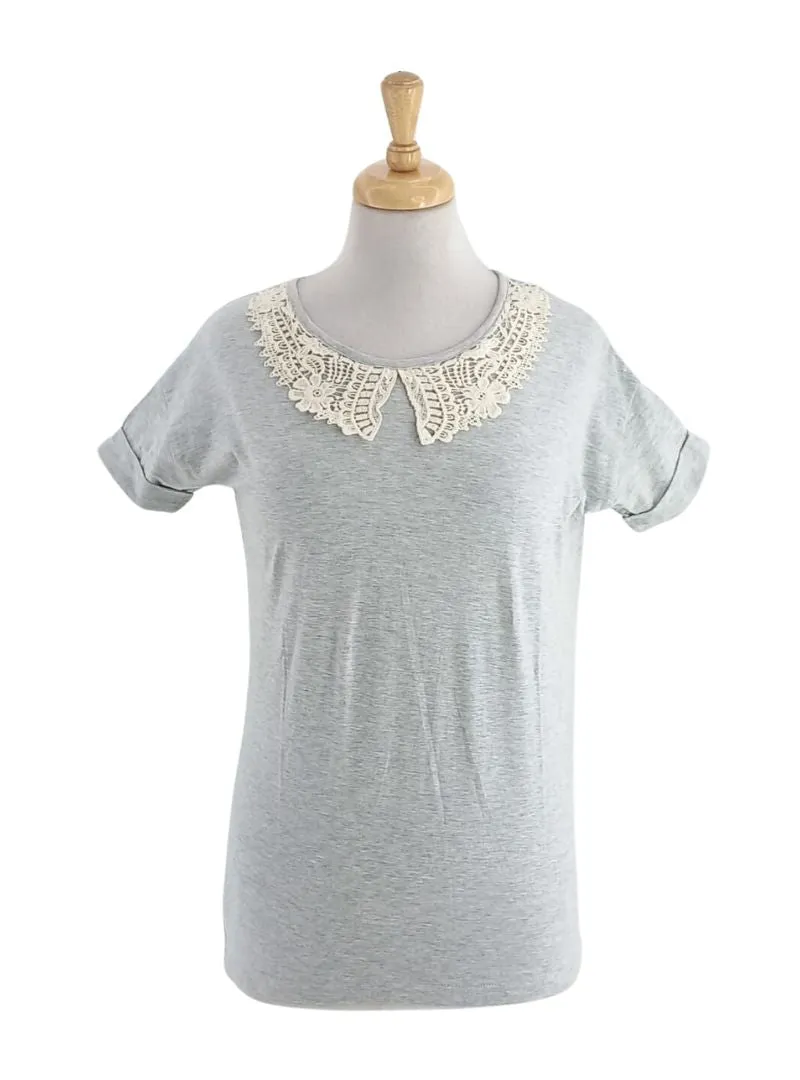 NECKLINE DETAILED TEE sold by FBO