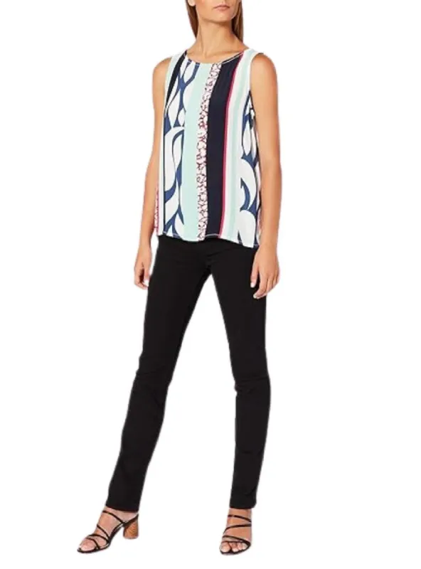 PATTERNED SLEEVELESS BLOUSE sold by FBO