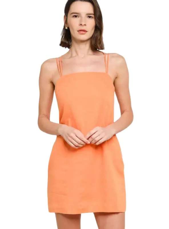 LINEN BLEND MINI DRESS sold by FBO