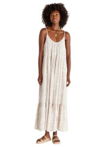 LINEN TIERED DRESS WITH POCKETS sold by FBO