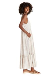 LINEN TIERED DRESS WITH POCKETS sold by FBO