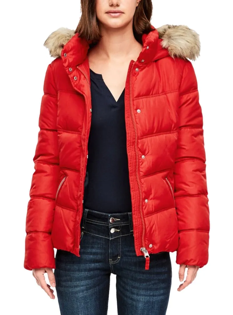 FUR HOODED PUFFER JACKET sold by FBO