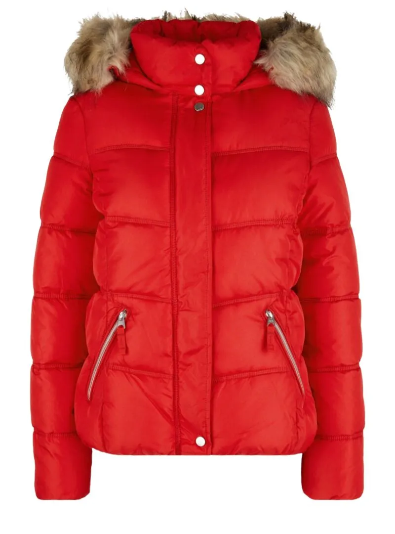 FUR HOODED PUFFER JACKET sold by FBO product image thumbnail 3