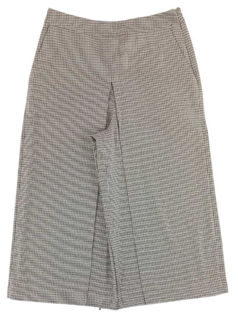CHECKERD WIDE LEG THREE QUARTER TROUSER sold by FBO