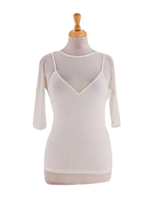DOTTED MESH BLOUSE sold by FBO