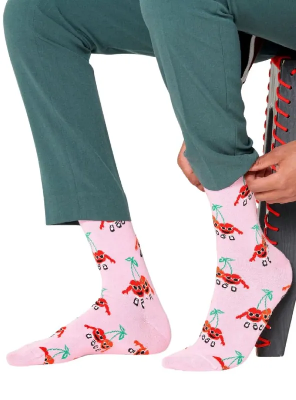 CHERRY PRINT SOCKS sold by FBO
