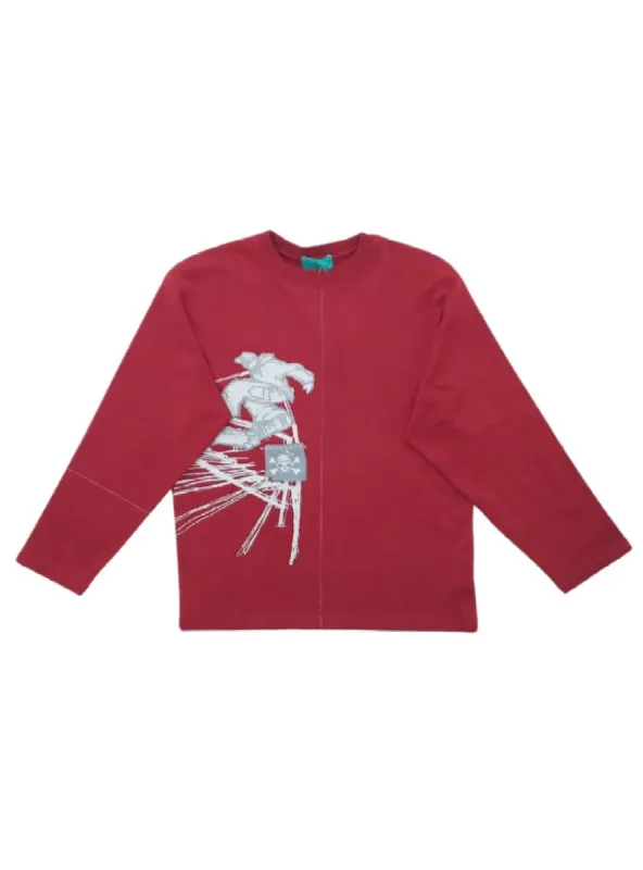 PRINT DETAIL LONG SLEEVE TSHIRT sold by FBO
