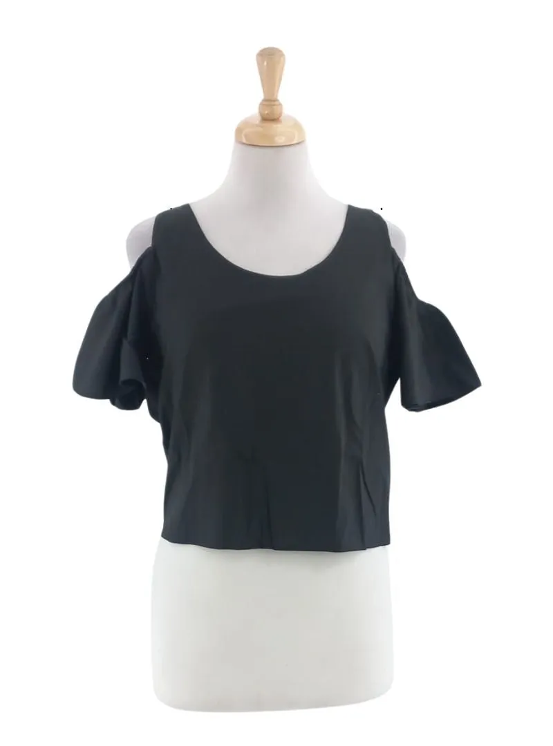 COLD SHOULDER TIE BACK BLOUSE sold by FBO