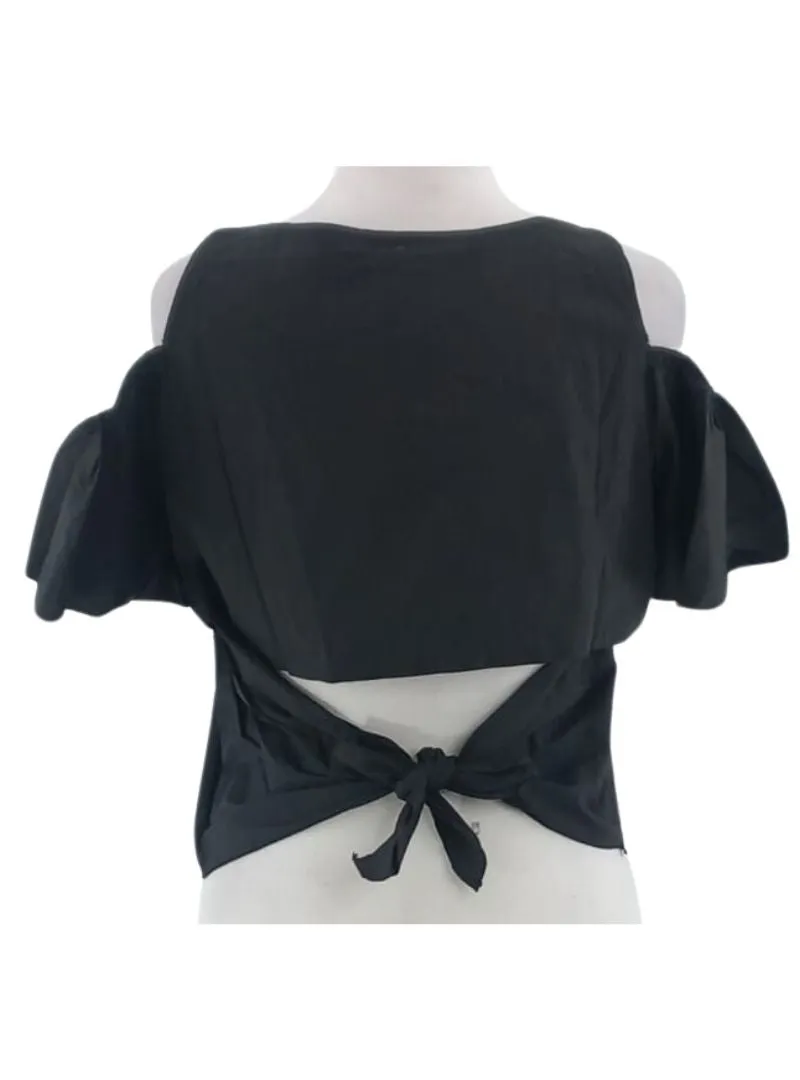COLD SHOULDER TIE BACK BLOUSE sold by FBO product image thumbnail 2