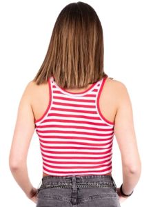 DETAILED STRIPPED SLEEVELESS CROP TOP sold by FBO