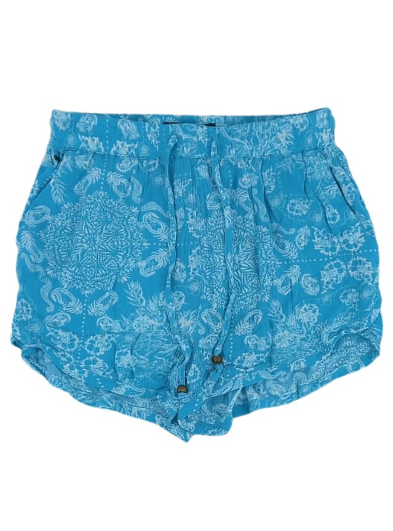 PRINTED DETAILED LINEN SHORTS sold by FBO