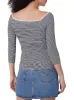 STRIPPED DETAIL OFF THE SHOULDER TOP sold by FBO