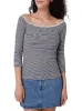 STRIPPED DETAIL OFF THE SHOULDER TOP sold by FBO