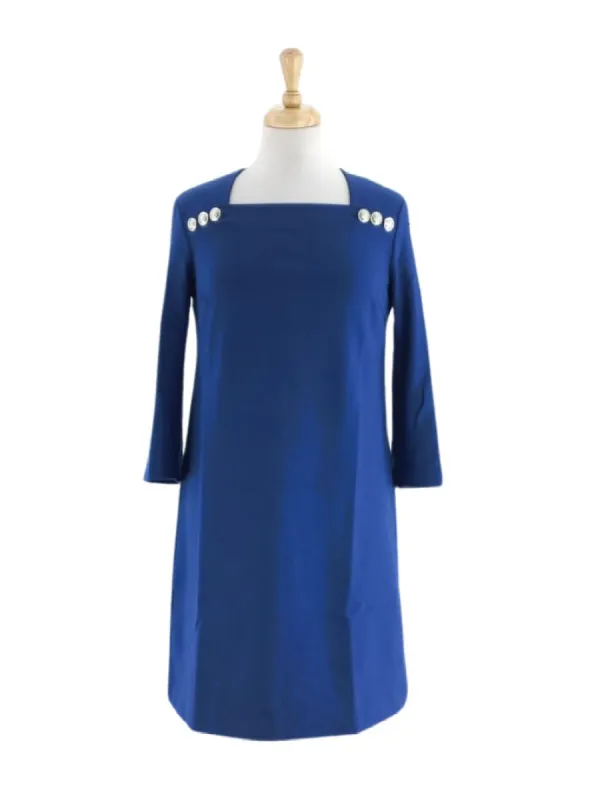 BUTTON DETAIL SQUARE NECK DRESS sold by FBO