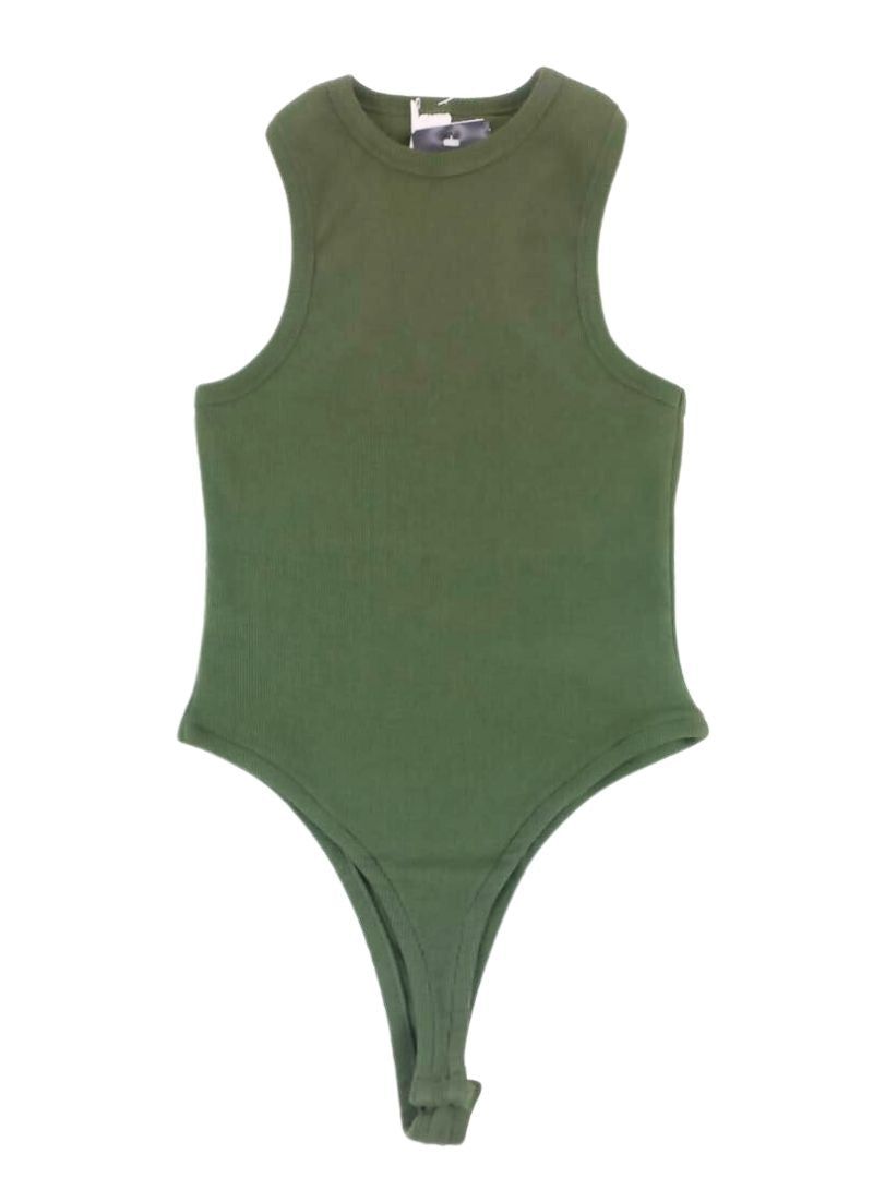 HALTER NECK RIBBED BODYSUIT sold by FBO