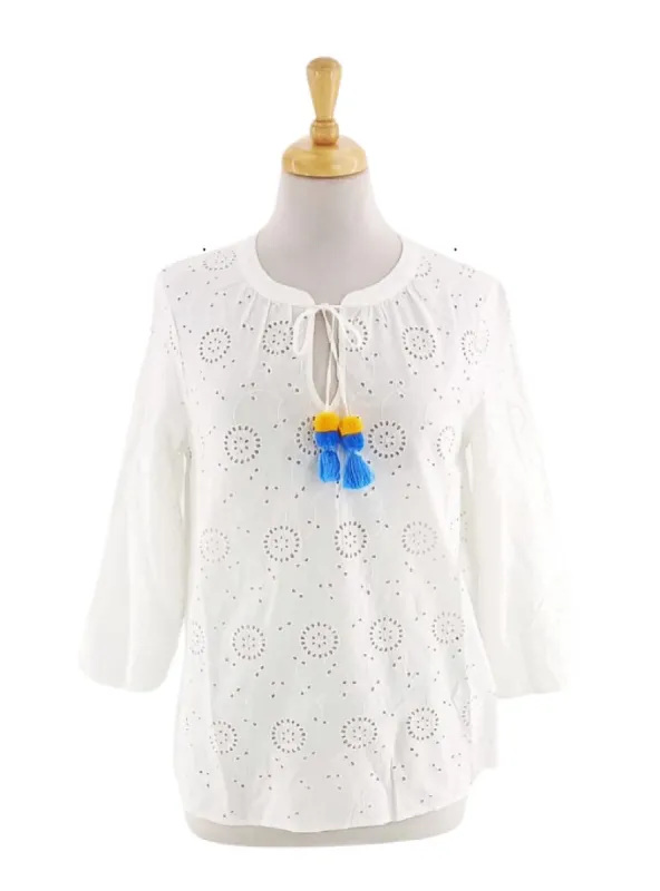 EMBROIDERED SLEEVE BLOUSE sold by FBO