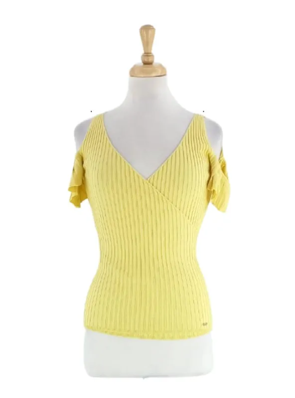 KNITTED COLD SHOULDER TOP sold by FBO