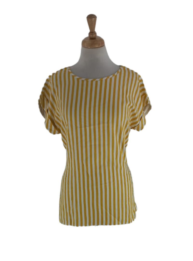BELTED STRIPED BLOUSE sold by FBO