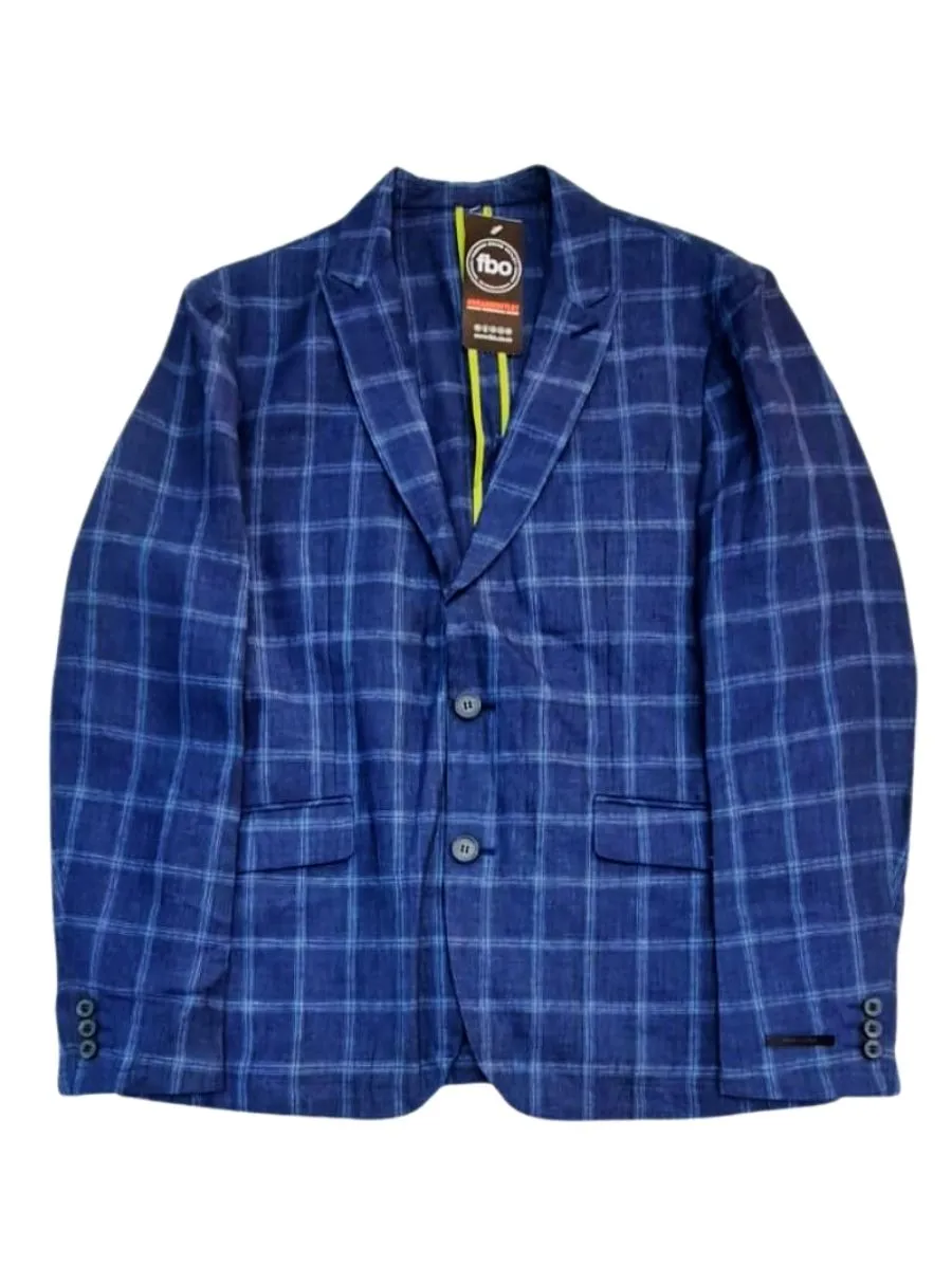 LINEN CHECK BLAZER sold by FBO