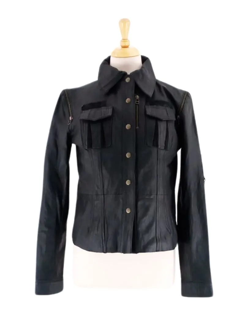 FITTED LEATHER JACKET sold by FBO
