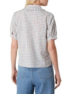 CHECKERED SLEEVE BLOUSE sold by FBO