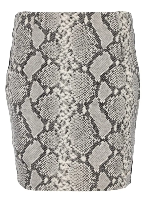 PLEATHER ANIMAL PRINT FITTED SKIRT sold by FBO