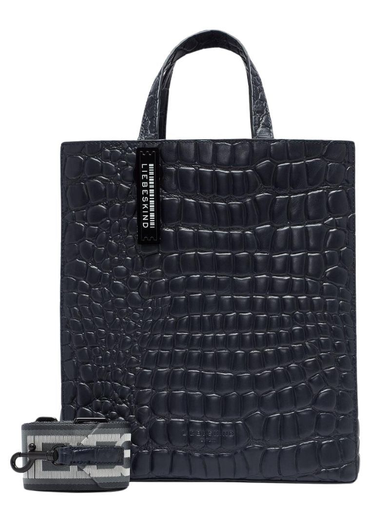 GENUINE LEATHER CROC PRINT TOTE PAPER BAG sold by FBO