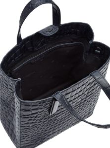 GENUINE LEATHER CROC PRINT TOTE PAPER BAG sold by FBO