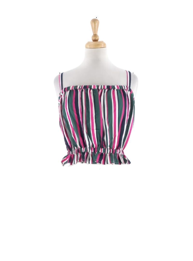 STRIPED DETAILED CROPPED TOP sold by FBO
