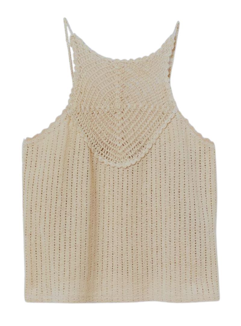 CROCHET SPAGHETTI STRAP TOP sold by FBO