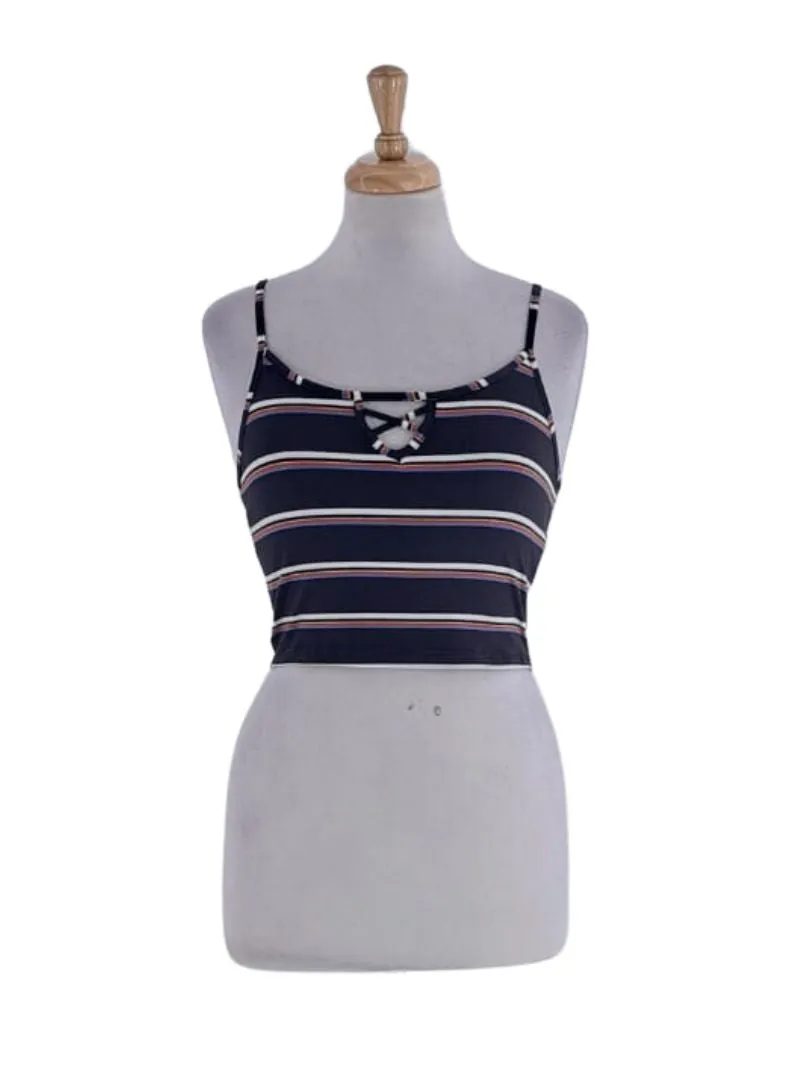 STRIPED CAMI CROPPED TOP sold by FBO