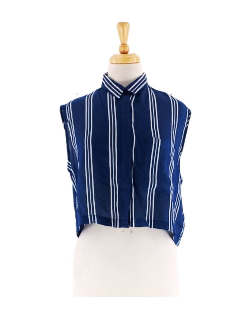 STRIPED POCKET BLOUSE sold by FBO