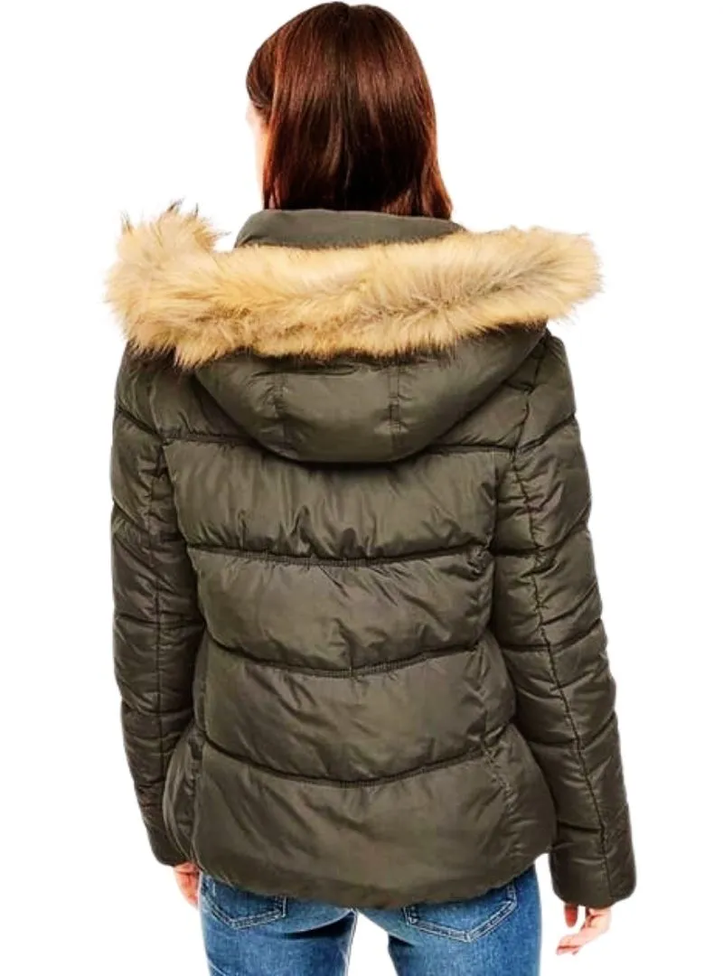 FAUX FUR HOODED PUFFER JACKET sold by FBO product image thumbnail 2