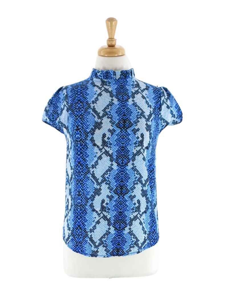 DETAILED FRILL MOCK NECK BLOUSE sold by FBO