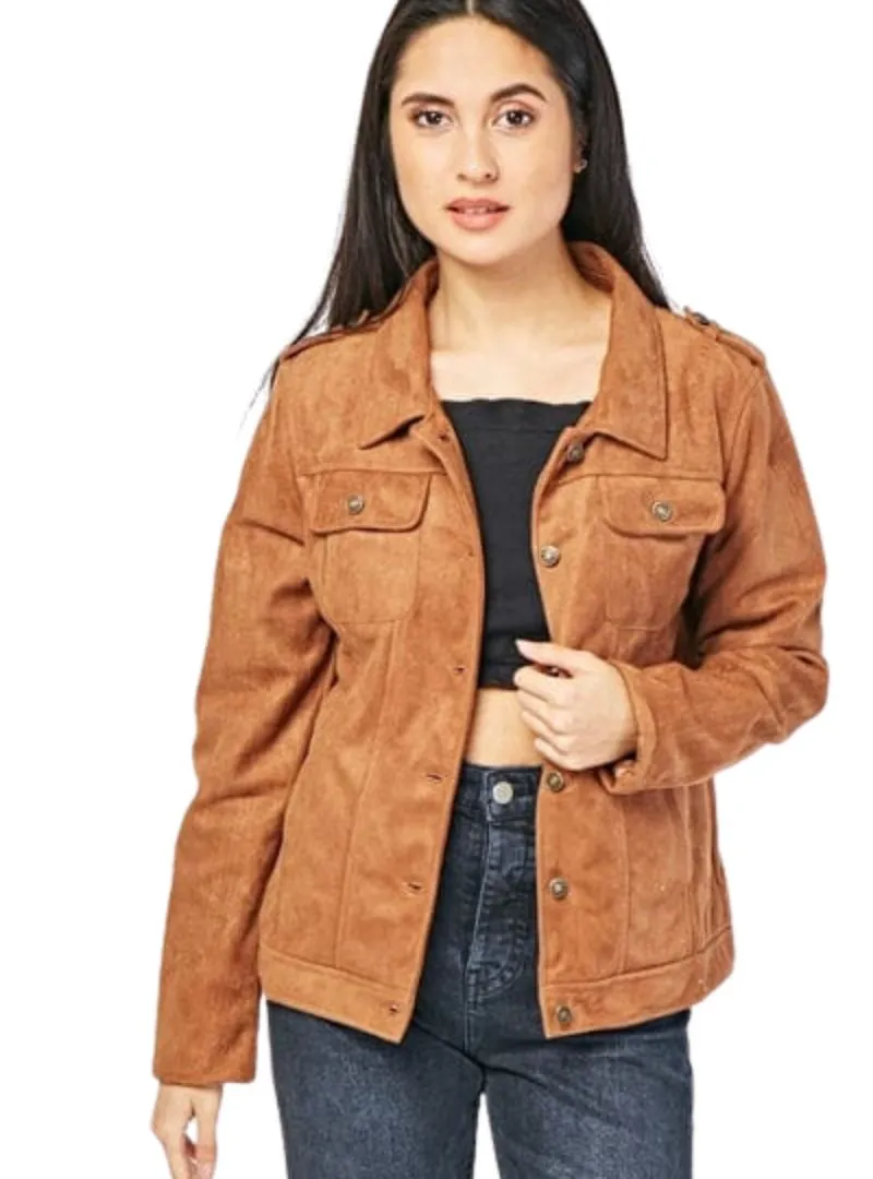 BUTTONED SUEDE JACKET sold by FBO