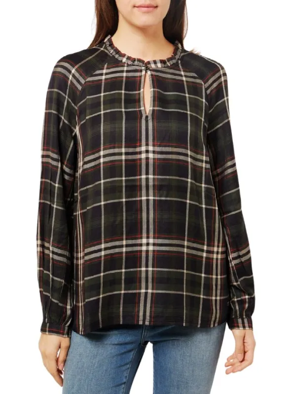 CHECK LONG SLEEVE BLOUSE sold by FBO