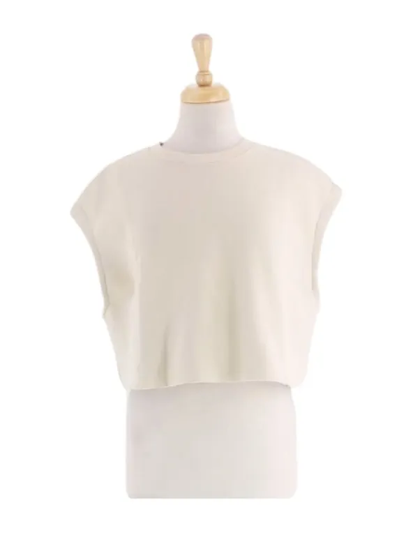 SLEEVELESS CROPPED FLEECE TOP sold by FBO