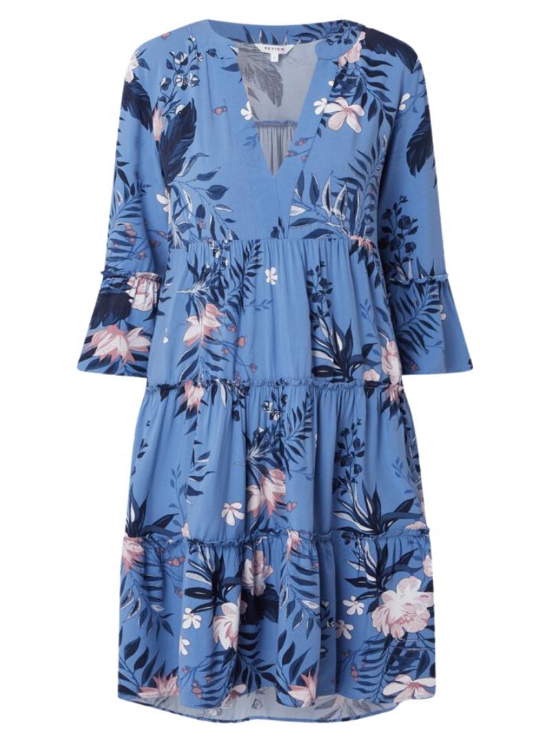 DETAILED TIERED FLARE SLEEVE DRESS sold by FBO product image thumbnail 5