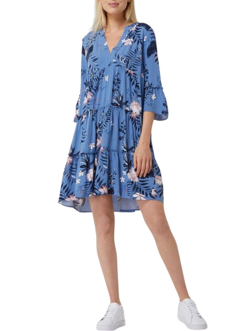DETAILED TIERED FLARE SLEEVE DRESS sold by FBO