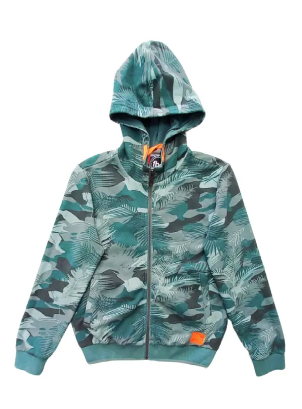 ZIP UP PRINTED HOODIE FLEECE sold by FBO