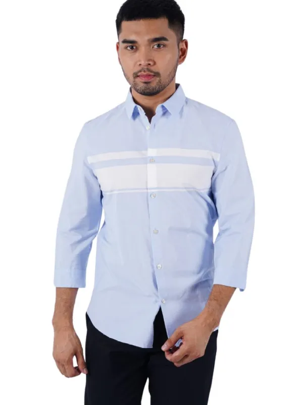 STRIPE DETAIL QUARTER SLEEVE SHIRT sold by FBO