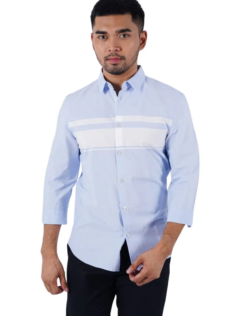STRIPE DETAIL QUARTER SLEEVE SHIRT sold by FBO