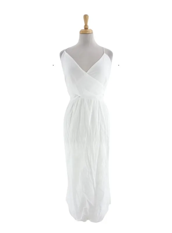 TIE BACK LINEN FEEL DRESS sold by FBO