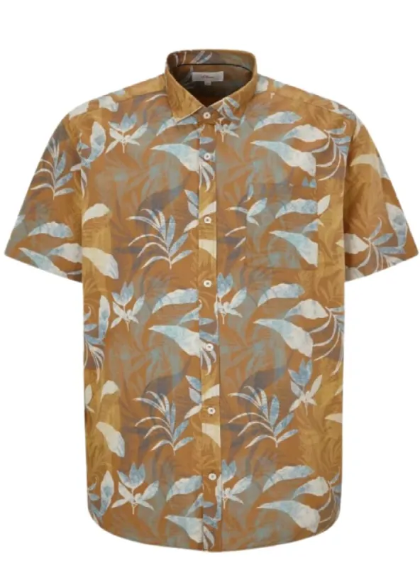 FLORAL DETAILED SHORT SLEEVE SHIRT sold by FBO