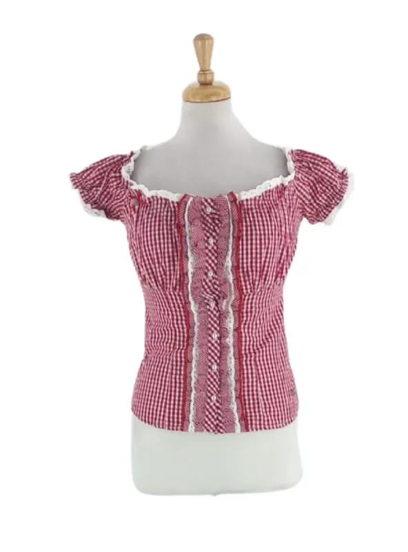 DETAILED CHECK BLOUSE sold by FBO