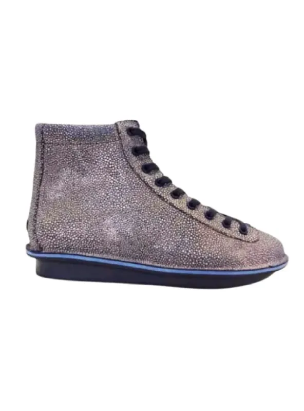 LACE UP PRINTED ANKLE BOOTS sold by FBO