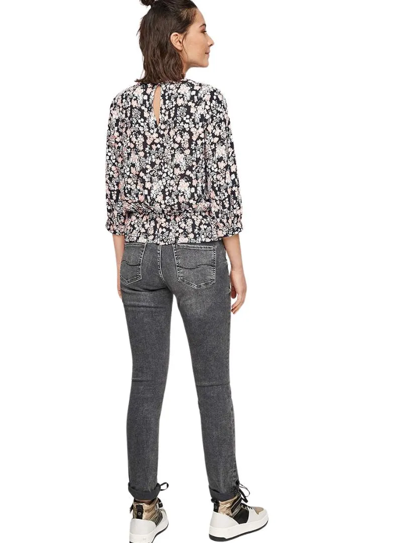 FLORAL DETAILED THREE QUARTER SLEEVE BLOUSE sold by FBO product image thumbnail 2